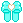 turquoise heart bow b