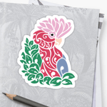 Galah cockatoo tribal tattoo rose-breasted parrot sticker
