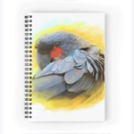 Black Palm Cockatoo Realistic Painting Spiral Notebook