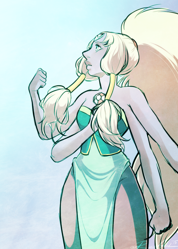 I had a old ask hidden in my inbox(in tumblr) asking me to draw someone from steven universe. And no that i actually caught up with the show, i had to draw one of my absolute favorites, Opal. Just ...