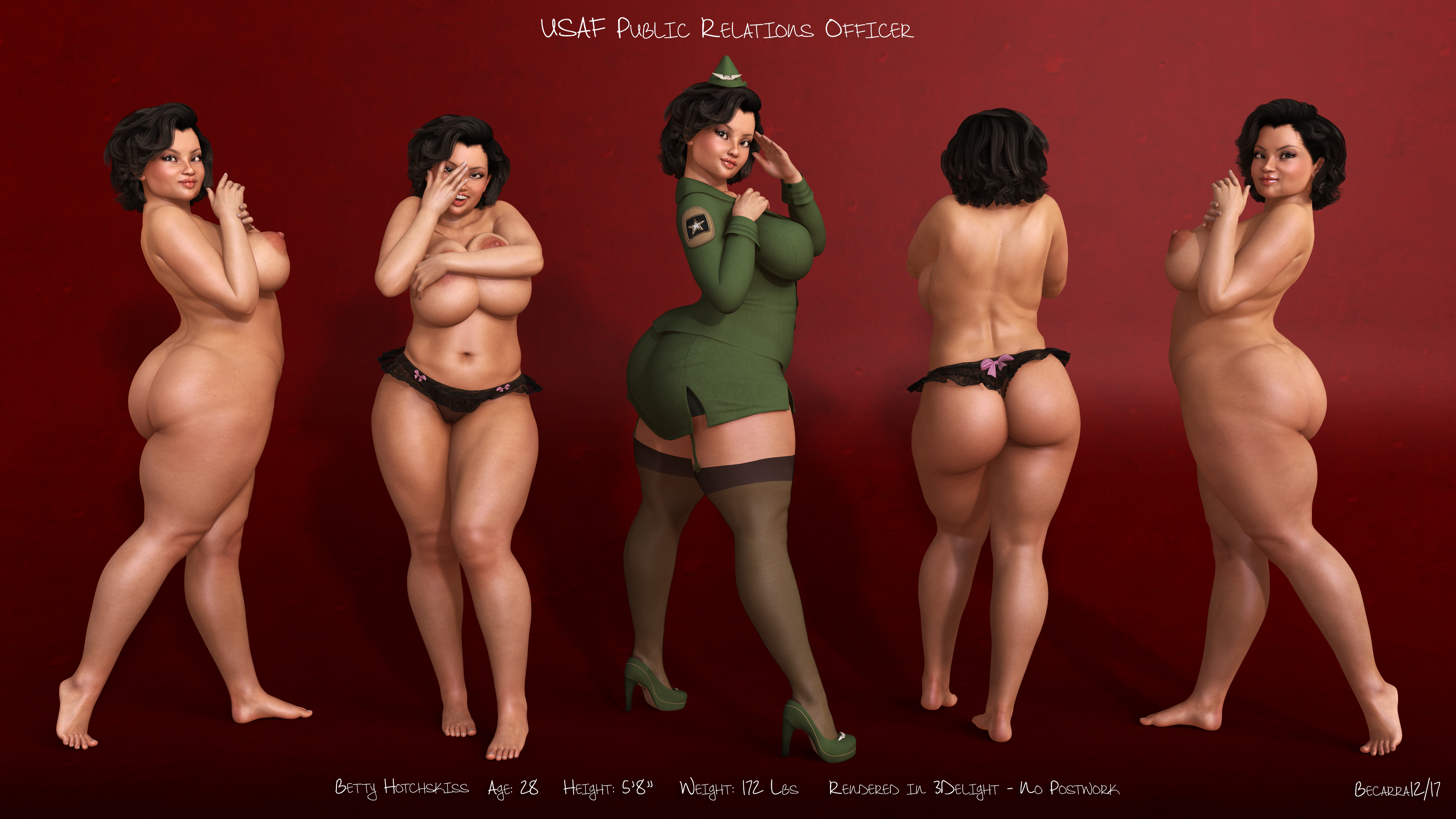 Rule 34 1girls 3d Artist Name Back View Bare Shoulders Barefoot Bbw Becarra Betty Hotchskiss