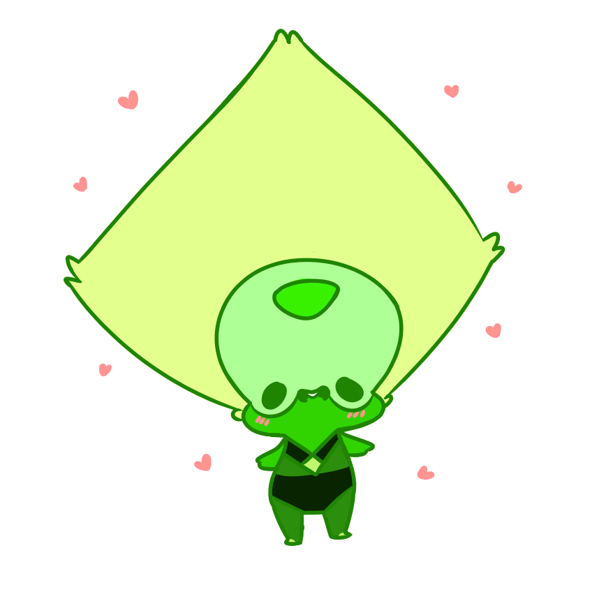 Peridot what even are you? You're just a blob of squish. Can you even? Guys i felt like we needed a bit of sweet peridot so i made her, but she isnt the same lmao. what even is she. what have i don...