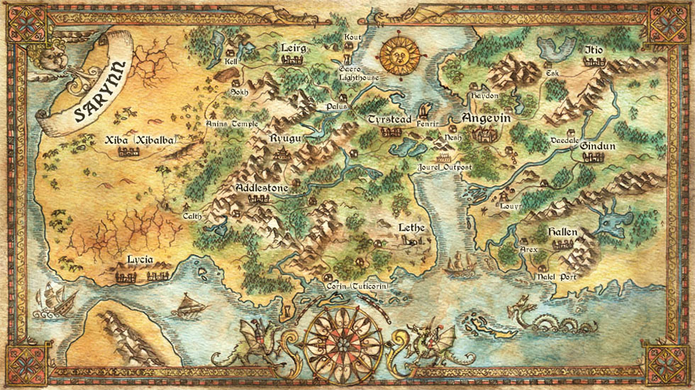 Sarynn - Game Map by FrancescaBaerald