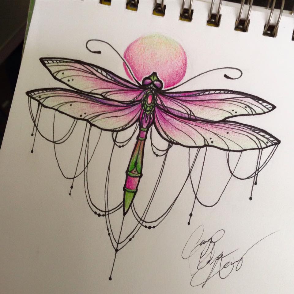 Dragonfly Tattoo Drawings