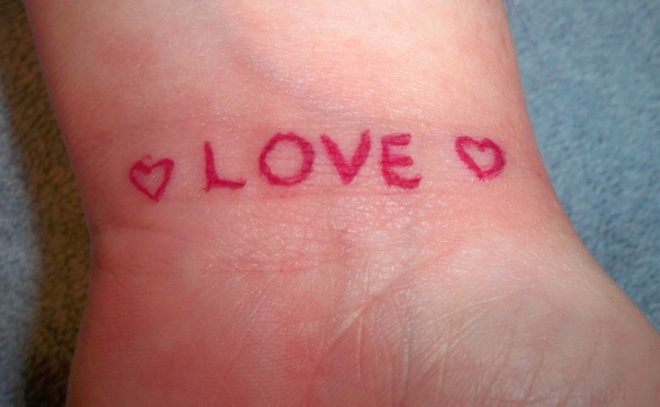 LOVE Wrist Tattoo by PushyGirlTorella on DeviantArt
