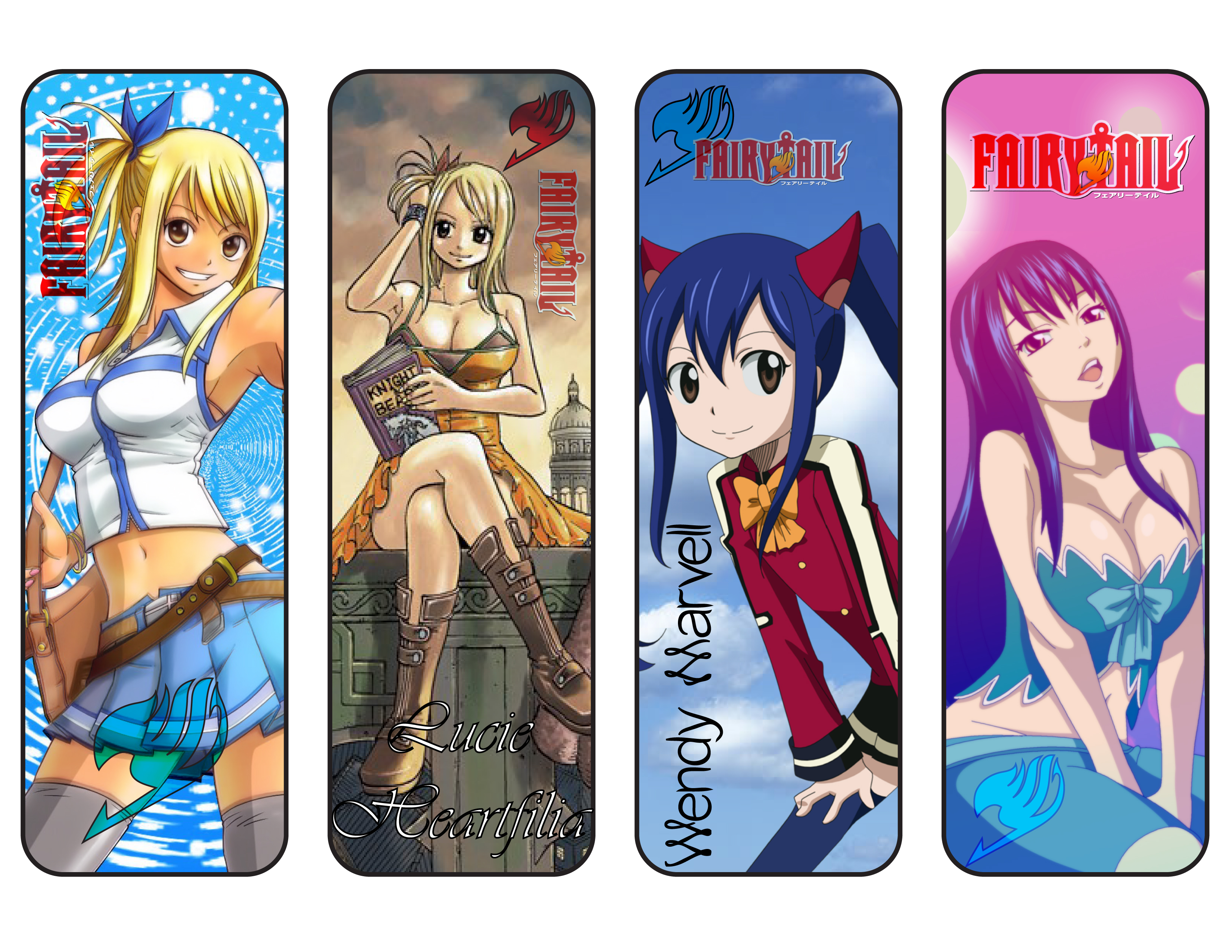 Fairy Tail Bookmarks Lucie / Wendy by MalcoLXX on DeviantArt