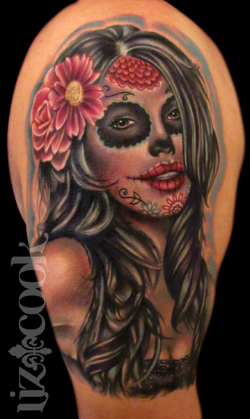 dia de los muertos tattoo by LizCookTattoo on DeviantArt