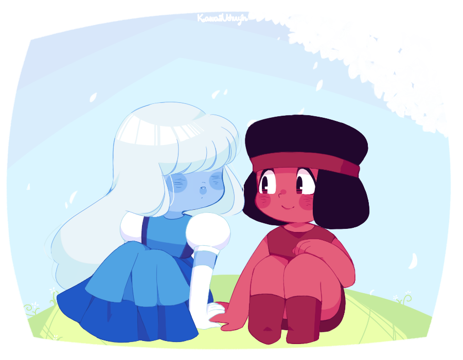My darling made me back to watch Steven Universe and I’m just in love with this series right now.  For real, there's no cutest things than these characters  ♥