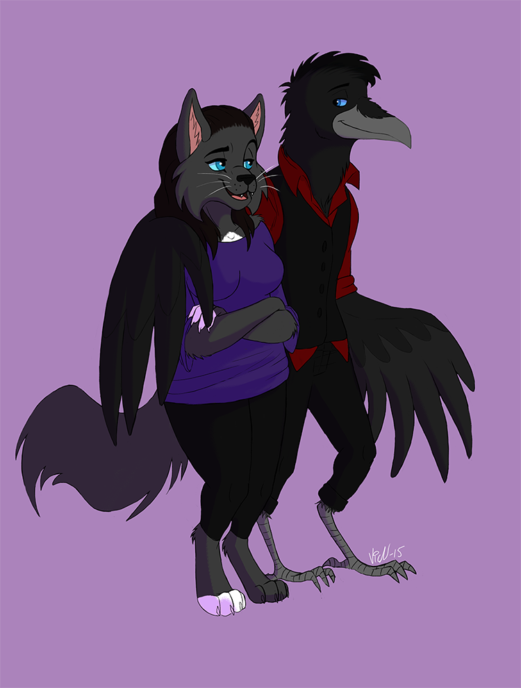 Gift - The Cat and the Raven by Vicnor on DeviantArt