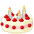 White Pink Cake with candles 50x50 icon