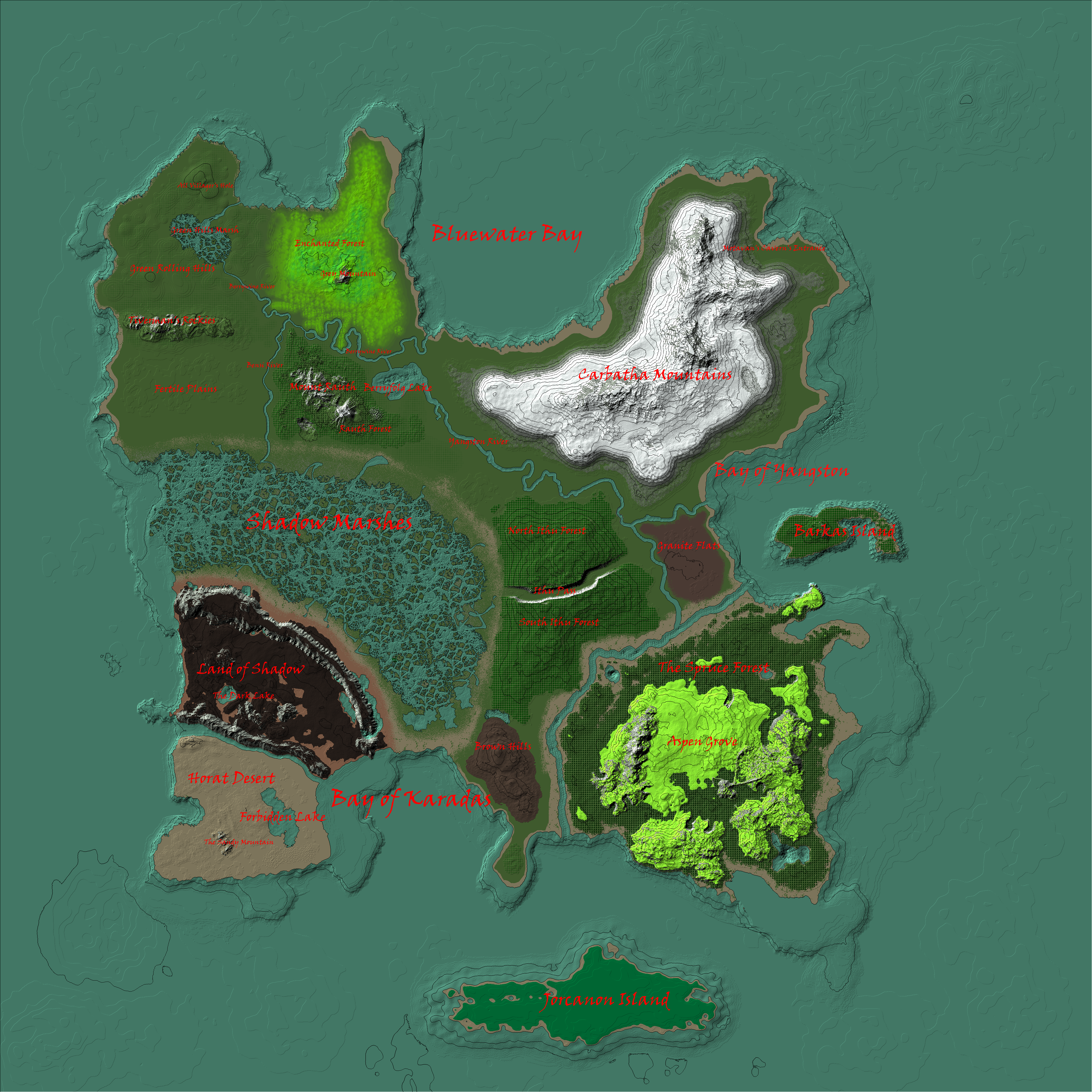 The Three Harbors: Lord of the Rings Inspired Map by Raysss