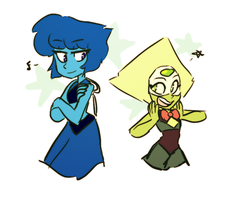 I LOVE THESE TWO THEY STOLE MY HEART And man I missed drawing Peridot so much Tumblr