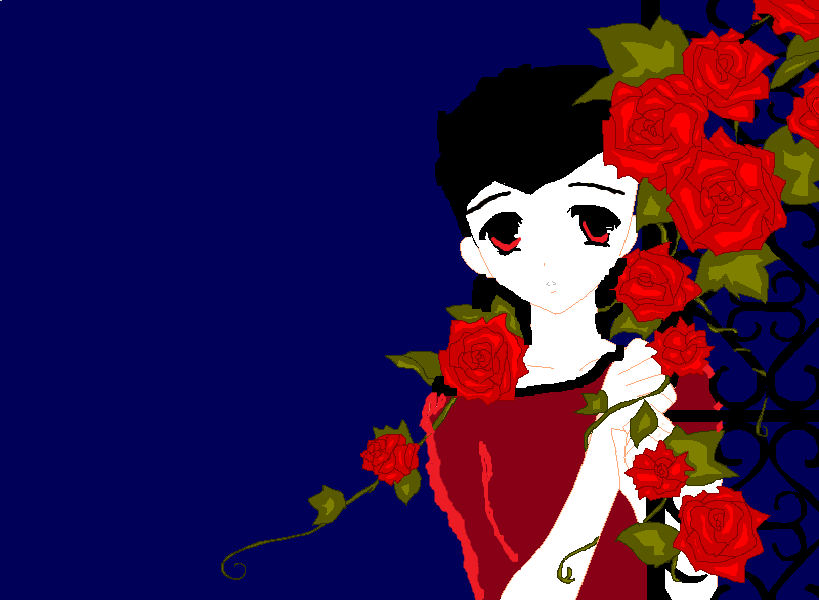 Alex With Roses by Rokoshay