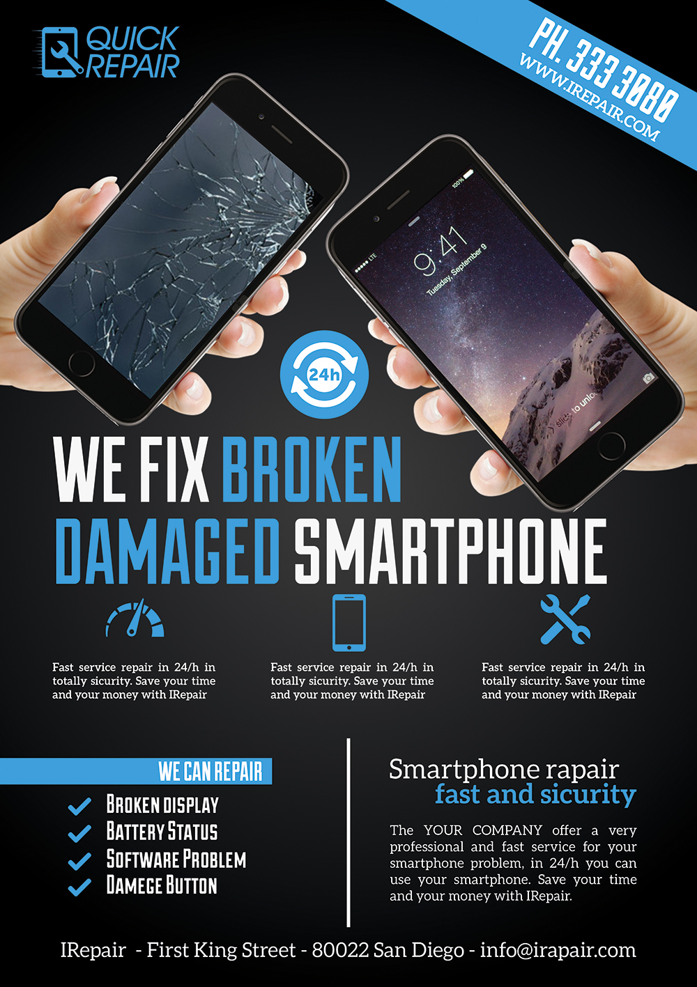Smartphone Repair Flyer/Poster by Giunina on DeviantArt