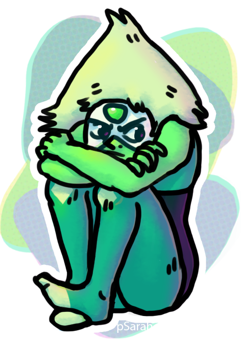 I tried to do a background like a million times and was never happy with it, but whatever, here's this. Peridot is one of my favorites, yet it took me this long to actually draw her....