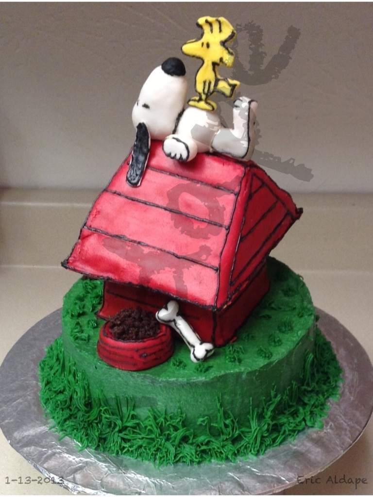 Snoopy and Woodstock - Fondant Cake 3 by silentsoundoff on ...