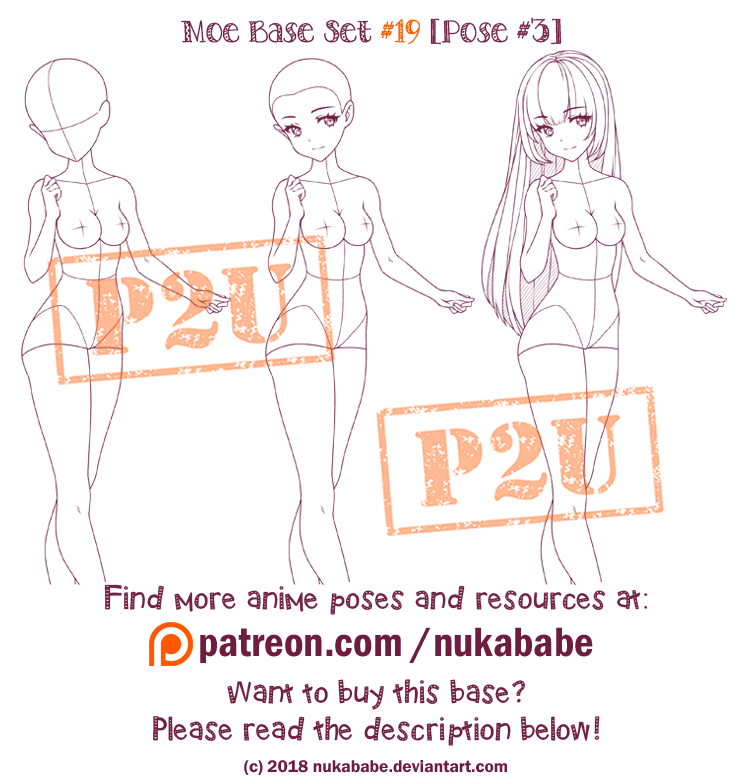 Chibi Pose Reference (Extended Chibi Base Set #38) by Nukababe on