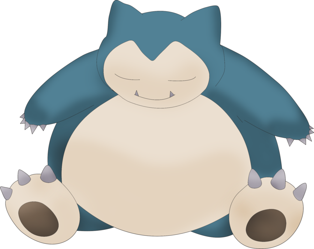 Colored Snorlax by InuKawaiiLover on DeviantArt