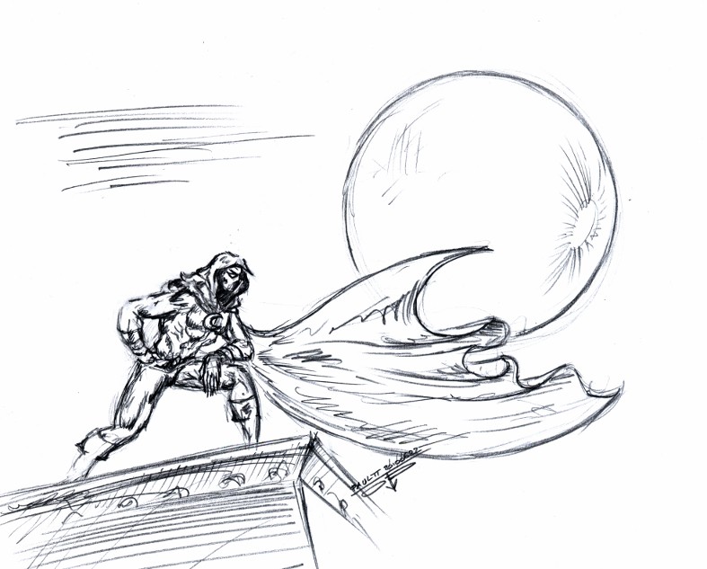 Moon Knight sketch by PaulTT on DeviantArt