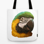 Blue and Gold Macaw Realistic Tote Bag