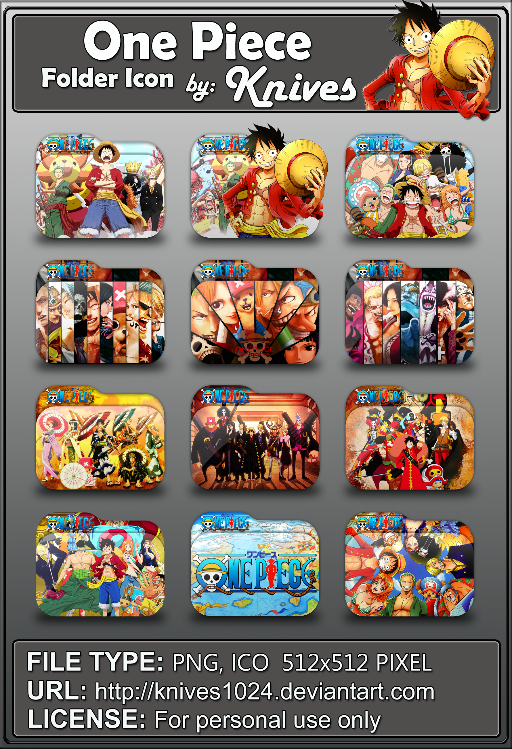 One Piece Anime Folder Icon By Knives By Knives1024 On DeviantArt
