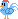 .:F2U:. Small Pixel Chicken Boing -Blue