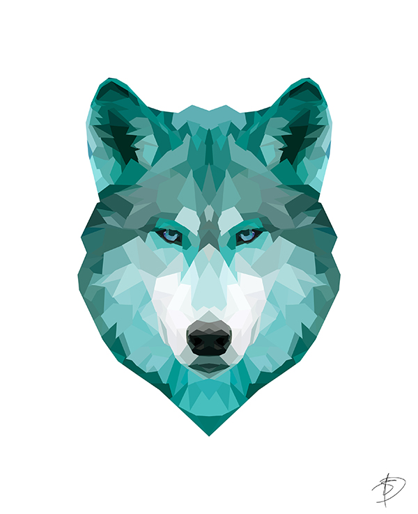 The Ice Wolf - Low Poly 2D by XContrastX on DeviantArt