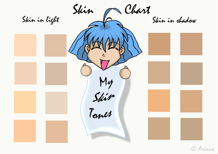 Skin tone chart by Misaki-chi on DeviantArt