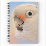 Goffin Tanimbar Corella Cockatoo Realistic Painting Spiral Notebook