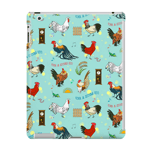 Cute Seamless Roosters Pattern Cartoon iPad Case