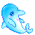 blue dolphin icon by cottoncritter