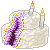 2DK Geode Cake with candles 50x50 icon