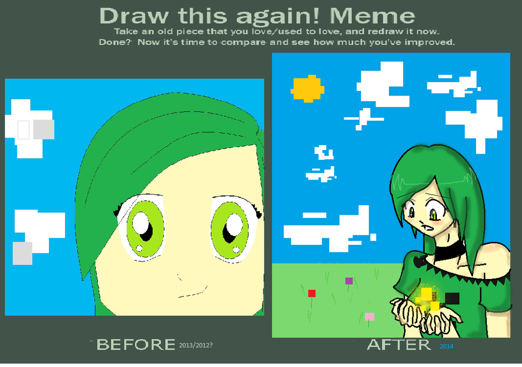 draw this again meme- pixel world by Poke-Chann on DeviantArt