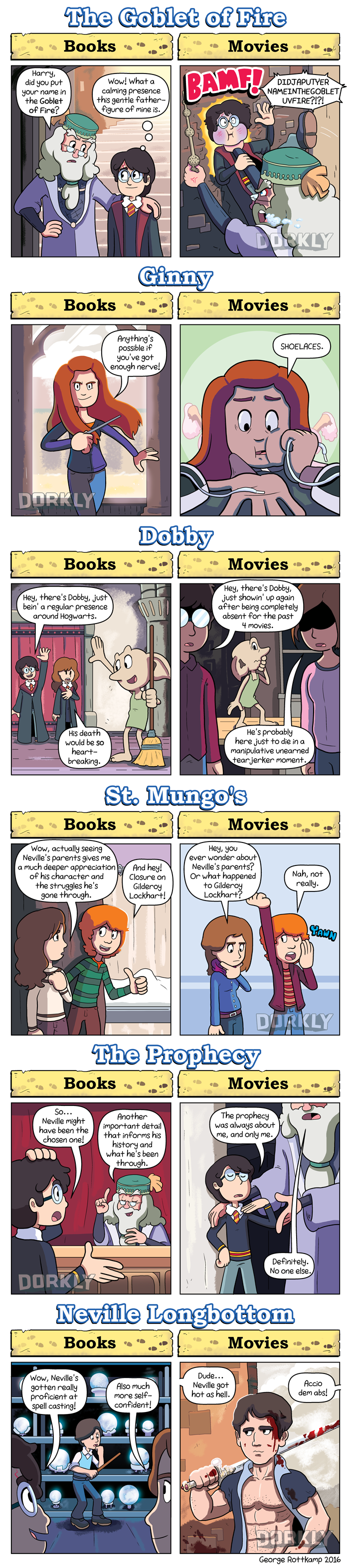 DORKLY: Harry Potter Books vs. Movies 2 by GeorgeRottkamp on DeviantArt