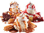 Ice cream caramel and strawberry 150px by EXOstock