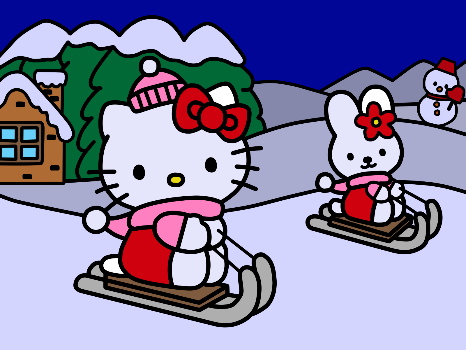 Hello Kitty in Winter (Coloring Book) by Kittykun123 on DeviantArt