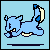 Neopets Running Blue Lutari Icon - Free to Use