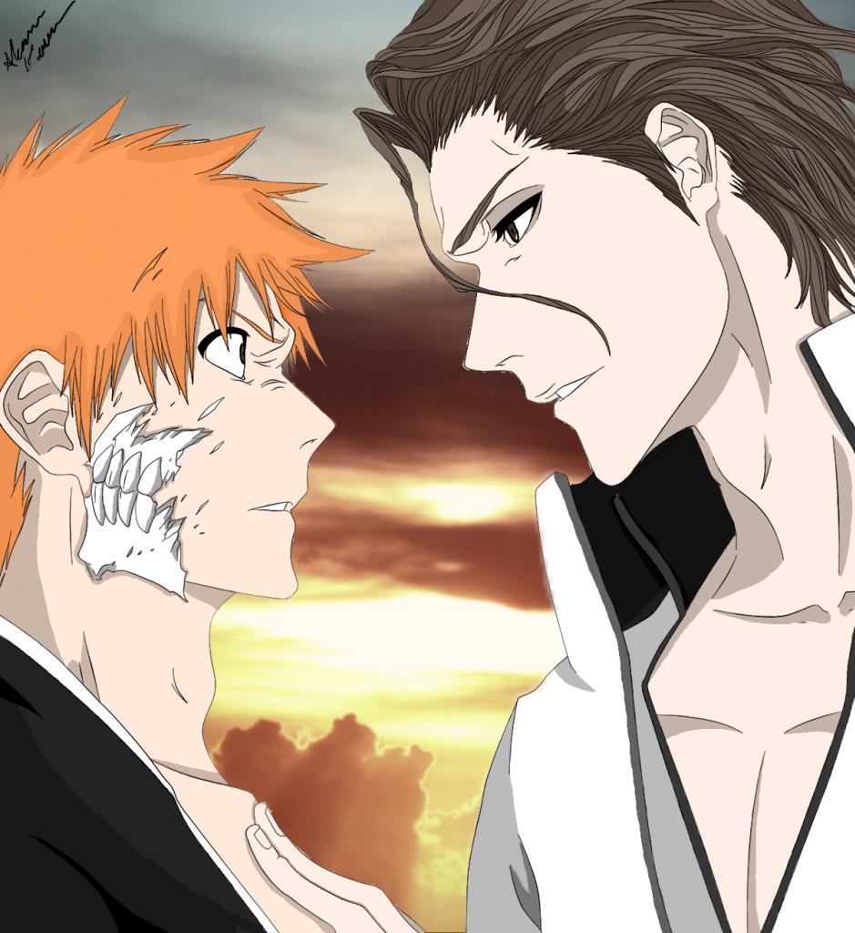 Aizen/Ichigo (Colored) by ChAoTiC-Flames on DeviantArt