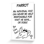 parrot definition greeting card