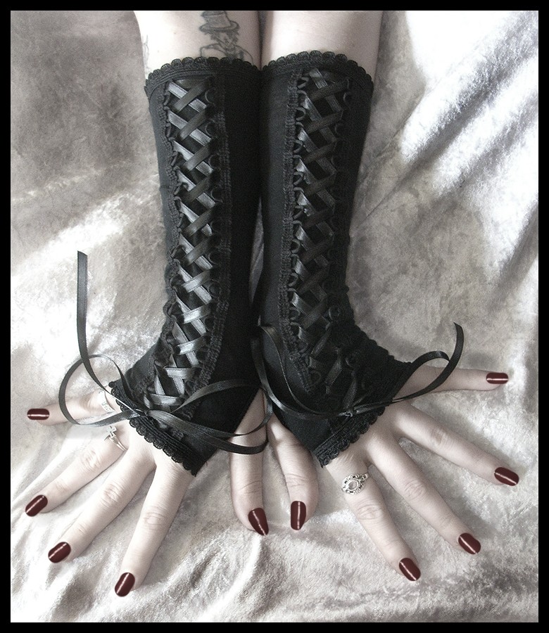 Restrained Corset Arm Warmers by ZenAndCoffee on DeviantArt