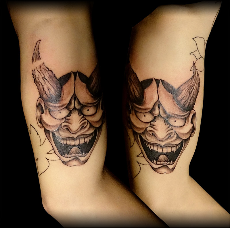 Hannya mask tattoo by SteveToth89 on DeviantArt