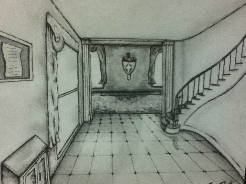 Perspective interior drawing by Ben3418 on DeviantArt
