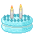 Soda Cake with candles 50x50 icon by RiverKpocc