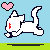 White Cat Running - emote