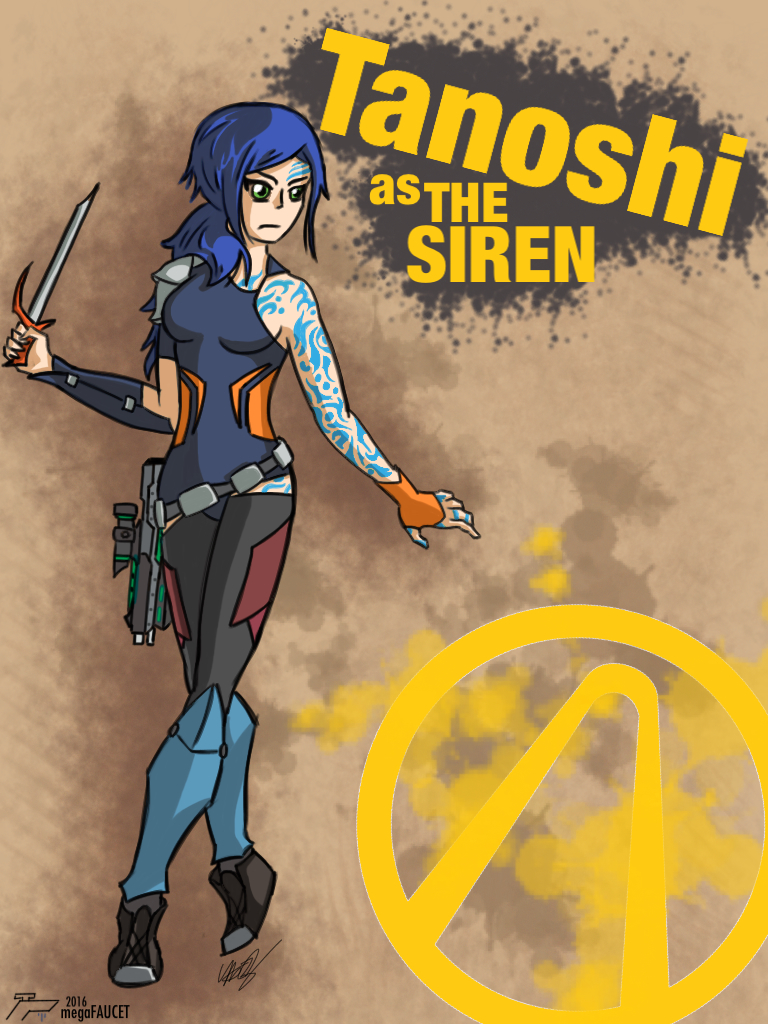 Tanoshi as The Siren - Borderlands 2 fan art by megaFAUCET on DeviantArt