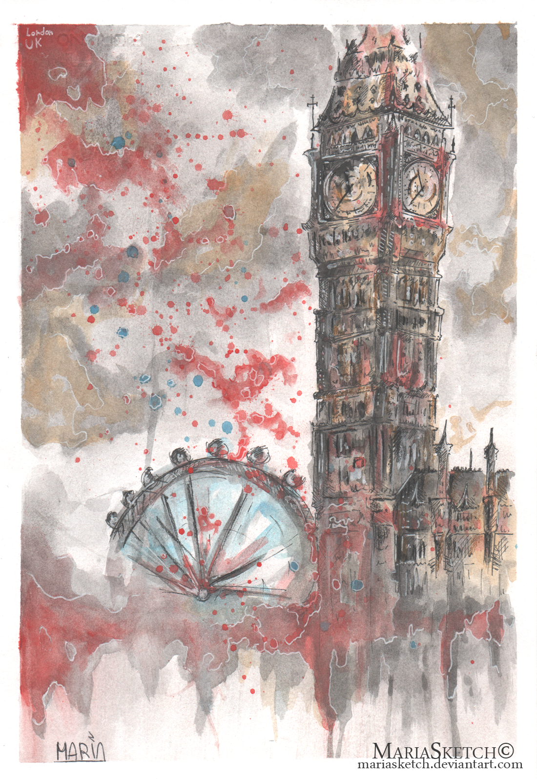 London - UK Illustration by MariaSketch