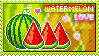 Watermelon Love -stamp- by MsPastel