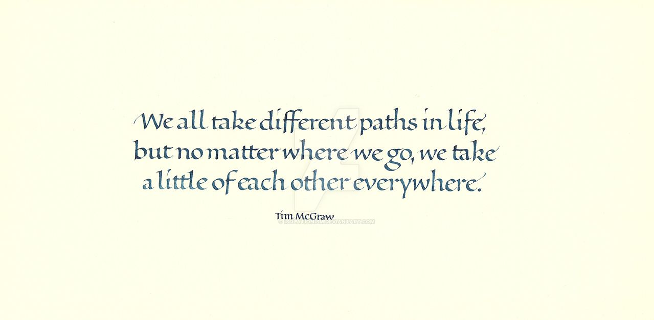 We all take different paths in life by isolationism