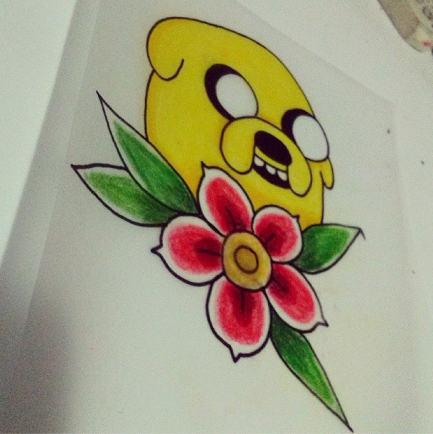 Jake Adventure Time Tattoo Sketch by faby-botan on DeviantArt