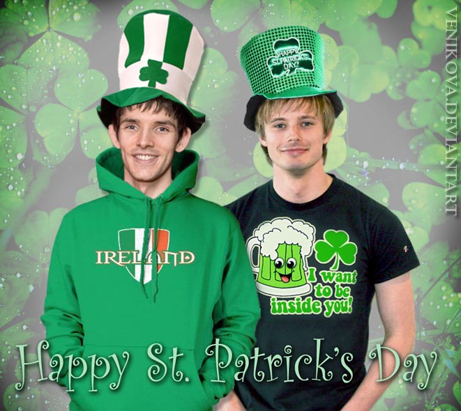 Colin Morgan and Bradley James. St. Patrick's Day by ...